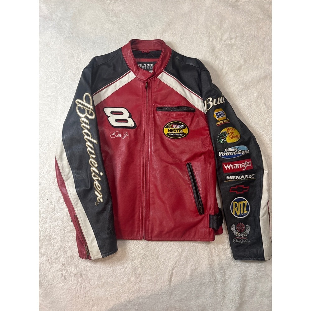 Dale Earnhardt Jr. NASCAR Real Leather Jacket